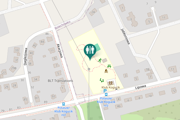 Map showing location of Lipowa 1 Toilet