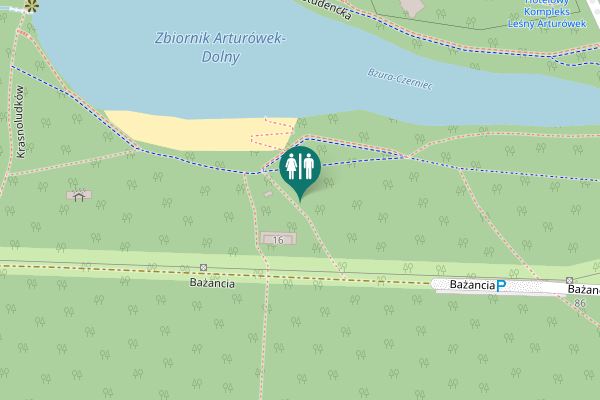 Map showing location of Bażancia 16 Toilet