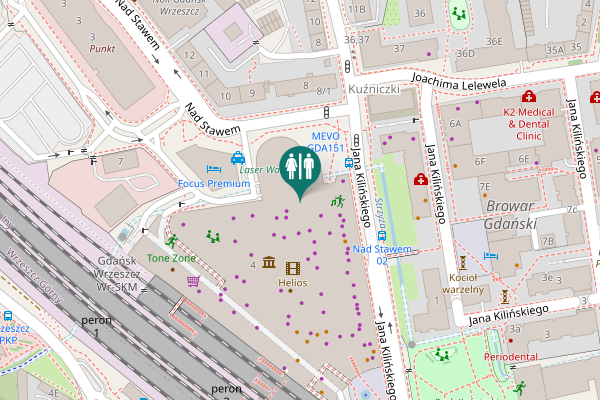 Map showing location of Jana Kilińskiego 4 Toilet