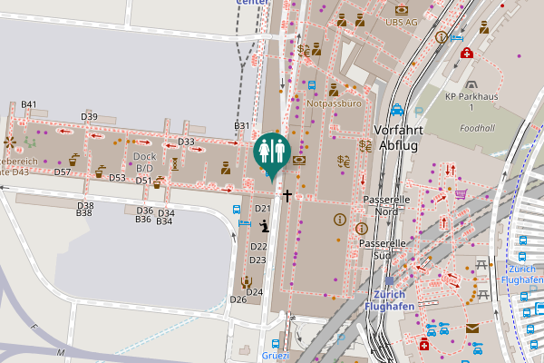 Map showing location of Personenschleuse Zollhalle 2 Toilet