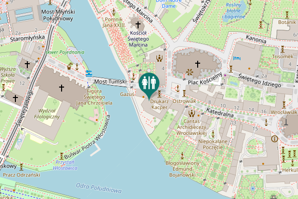 Map showing location of Katedralna 1 Toilet