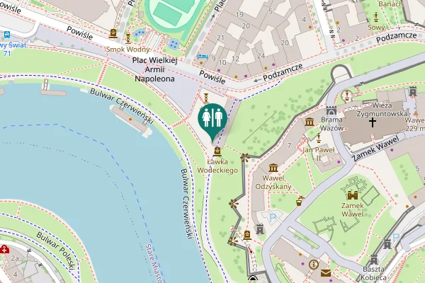 Map showing location of Powiśle 11 Toilet