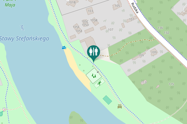 Map showing location of Rudzka 105E Toilet