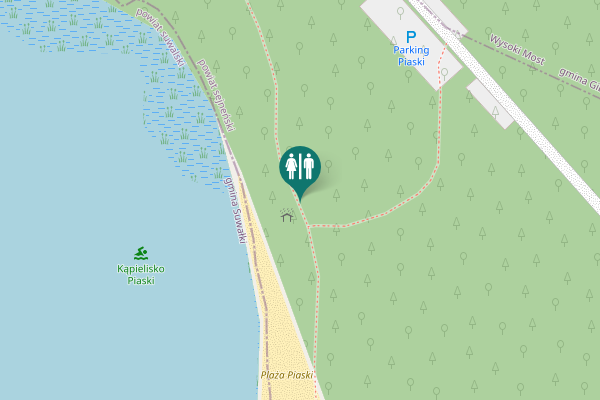 Map showing location of Wysoki Most Toilet