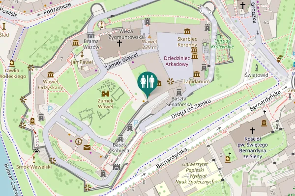 Map showing location of Krakow Toilet