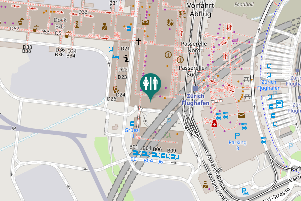 Map showing location of Delivery South Toilet