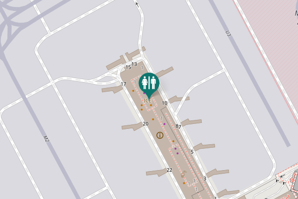Map showing location of Żwirki i Wigury 1 Toilet
