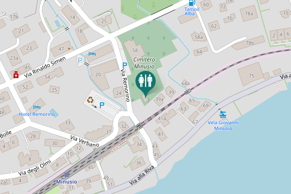 Map showing location of Via Verbano 39a Toilet