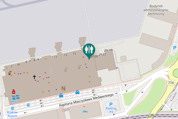Map showing location of Kapitana Mieczysława Medweckiego 1 Toilet
