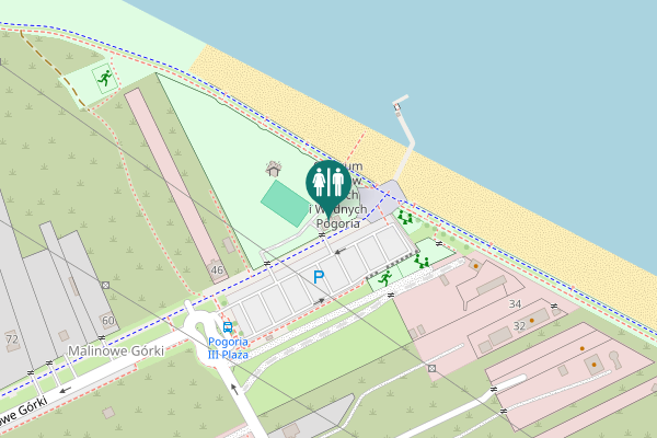Map showing location of Malinowe Górki 46 Toilet