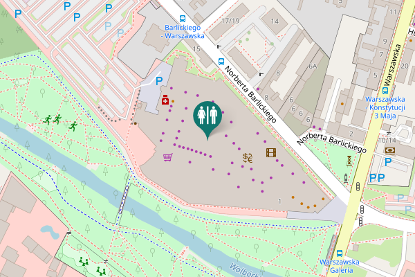 Map showing location of Warszawska 1 Toilet