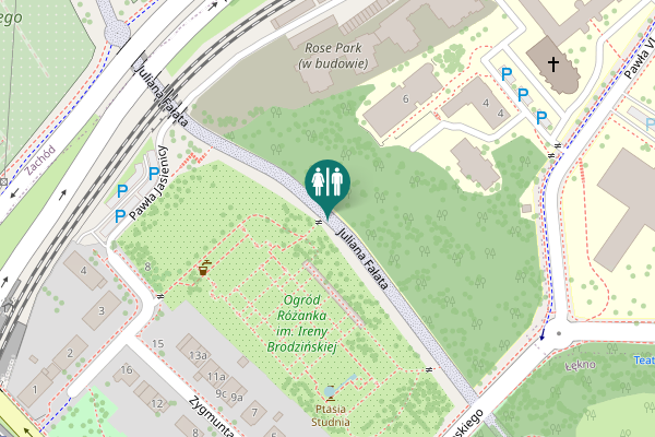 Map showing location of Juliana Fałata Toilet