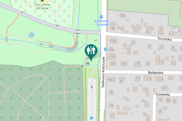 Map showing location of Tadeusza Kościuszki 104 Toilet