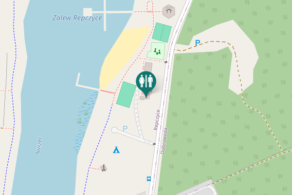 Map showing location of Repczyce Toilet