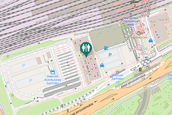 Map showing location of Aleje Jerozolimskie 144 Toilet