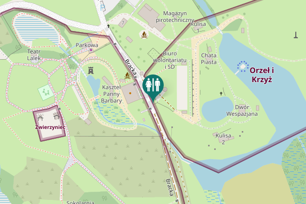 Map showing location of Bracka 9 Toilet
