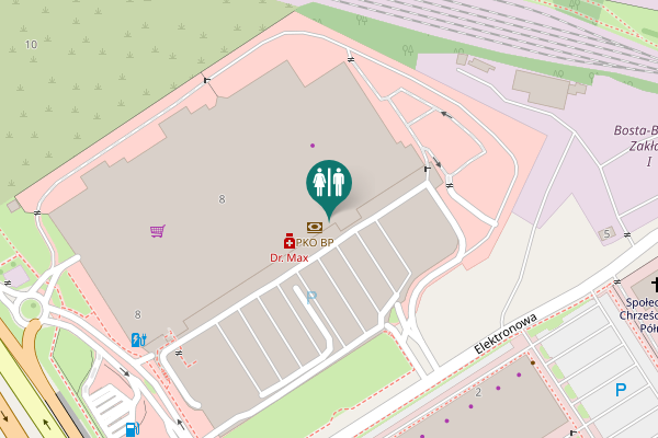 Map showing location of Modlińska 8 Toilet