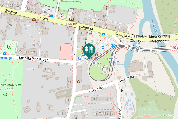 Map showing location of Michała Płońskiego Toilet