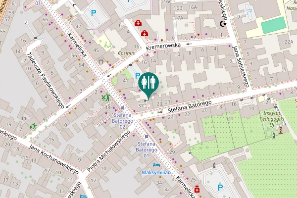 Map showing location of Karmelicka 37 Toilet