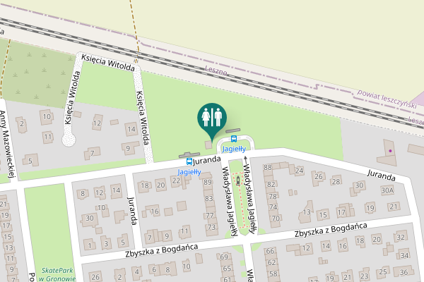 Map showing location of Juranda Toilet