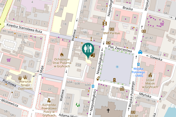 Map showing location of Niepodległości 53 Toilet