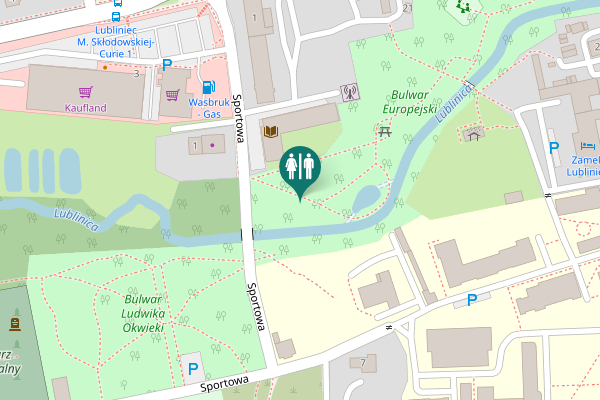 Map showing location of Grunwaldzka 48 Toilet