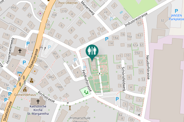 Map showing location of Industriestrasse 10 Toilet