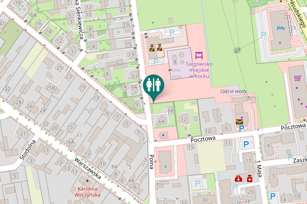 Map showing location of Polna 9 Toilet