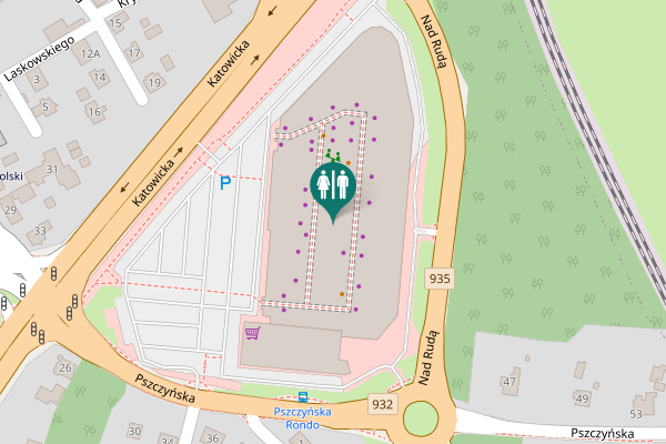 Map showing location of Katowicka 10 Toilet