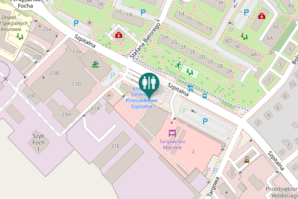 Map showing location of Szpitalna 19a Toilet
