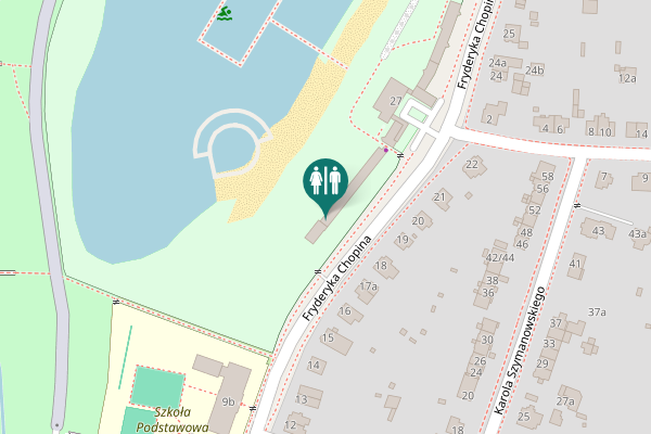 Map showing location of Fryderyka Chopina 17a Toilet
