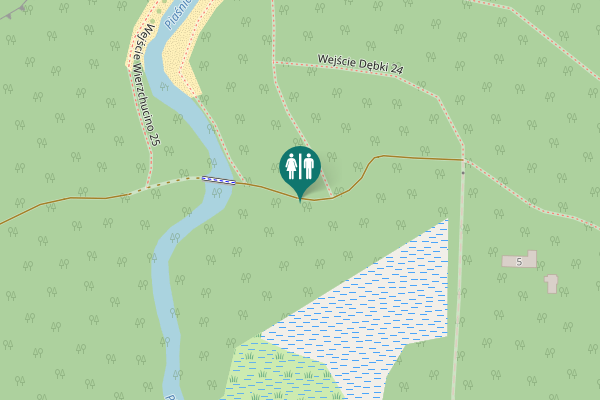 Map showing location of Profesora Adama Wrzoska Toilet