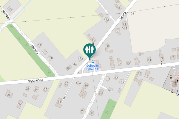 Map showing location of Leśna 47a Toilet