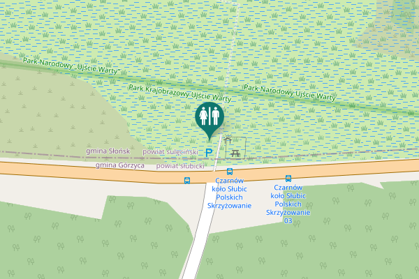 Map showing location of Toaleta przy Czarnowskiej Górce