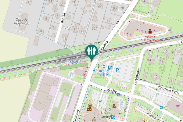 Map showing location of Aleja Powstańców Warszawy 2 Toilet
