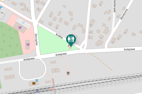 Map showing location of Krótka 2 Toilet