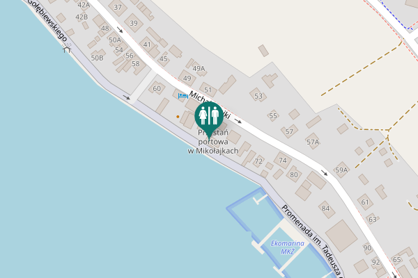 Map showing location of Promenada im. Tadeusza Gołębiewskiego Toilet
