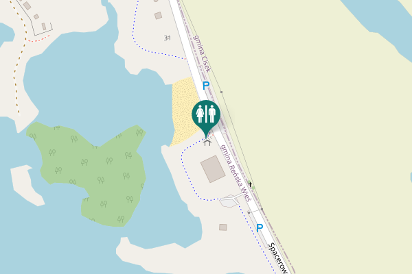 Map showing location of Spacerowa Toilet