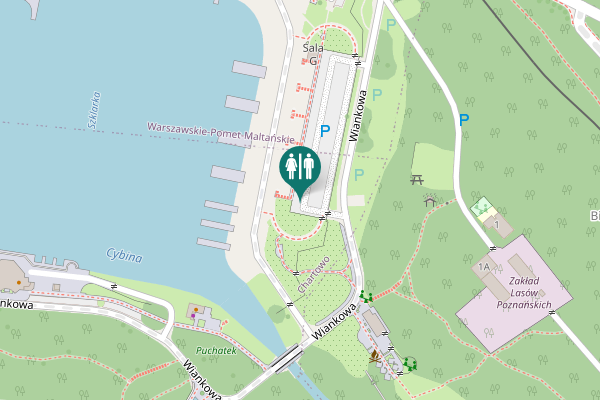 Map showing location of Wiankowa Toilet