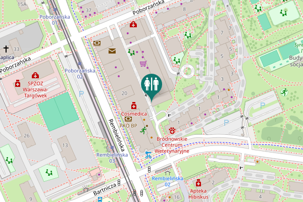 Map showing location of Rembielińska 20 Toilet