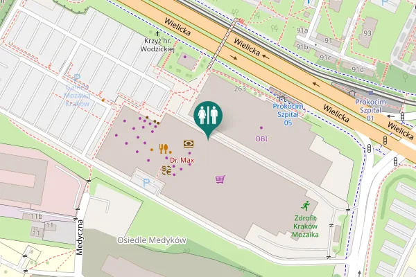 Map showing location of Wielicka 259 Toilet
