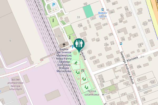 Map showing location of Szkolna 1 Toilet