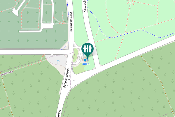 Map showing location of Przestrzenna 2 Toilet