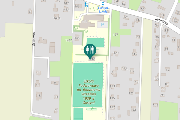 Map showing location of Rybnicka 141A Toilet