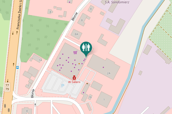 Map showing location of Błonie 2 Toilet