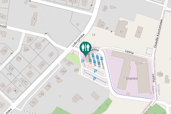 Map showing location of Leśna 7 Toilet