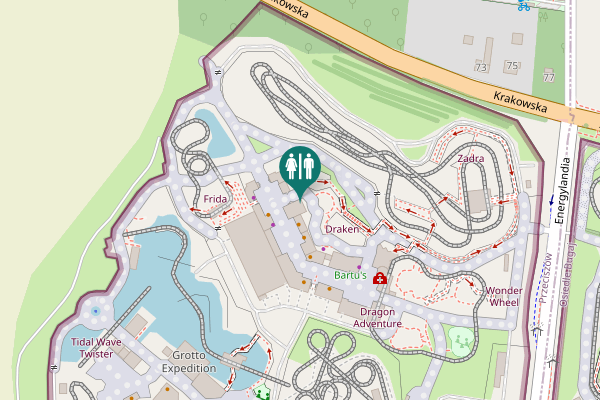 Map showing location of Przeciszów Toilet