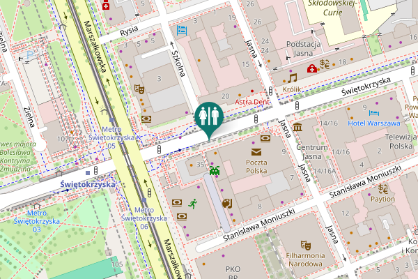 Map showing location of Świętokrzyska 31/33a Toilet