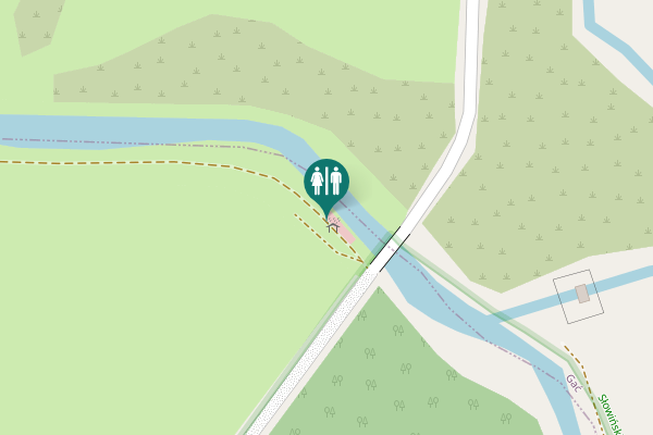 Map showing location of Izbica Toilet