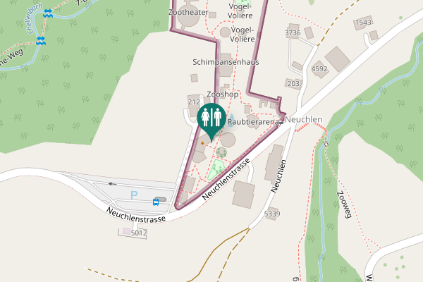 Map showing location of Neuchlen 200 Toilet